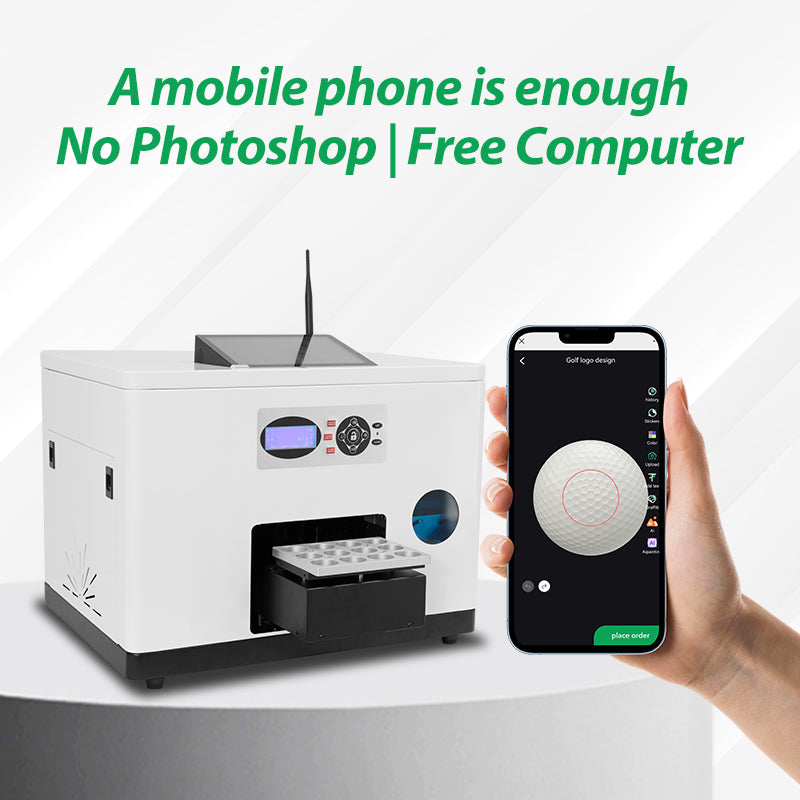 Inkit Free Shipping GF1 Golf Ball UV Printer Customizable Inkjet Printing with H5 Mobile App Support