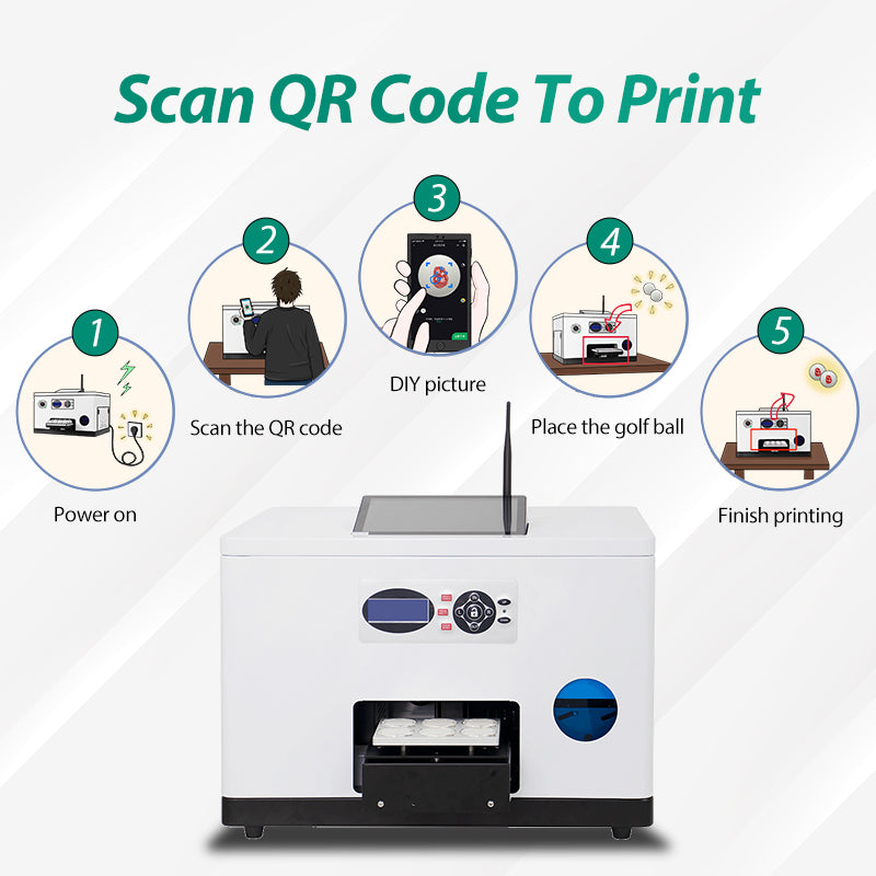 Inkit Free Shipping GF1 Golf Ball UV Printer Customizable Inkjet Printing with H5 Mobile App Support