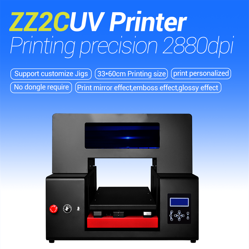 Inkit ZZ2C 3360 UV Printer CMYKW+V Dual Epson Head for Bottle Phone Case PVC Card