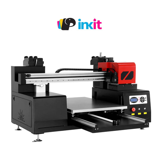 Inkit 6090 Large Format UV Printer for Phone Cases Golf Balls Cards Bottle Pens Glass Leather Wood