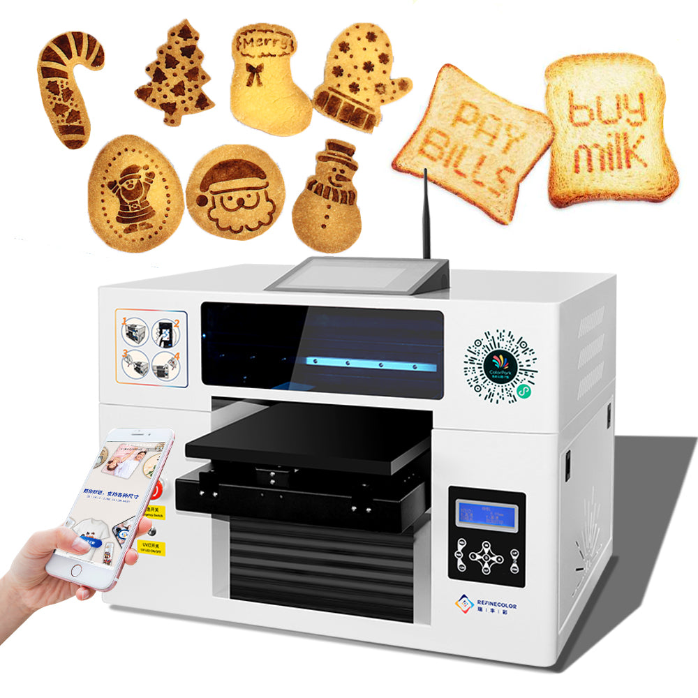 Print Machine Kitchen Smart ZZ1E Edible Food Printer Cake Printing Machine For Bakery Café ...