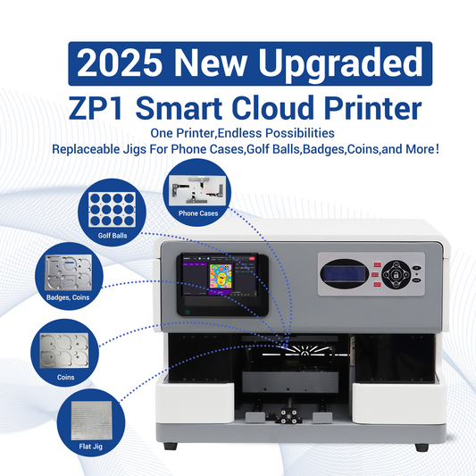 Free Shipping Inkit Smart UV Printer with Replaceable Jigs Print on Phone Cases, Golf Balls, Badges & Coins