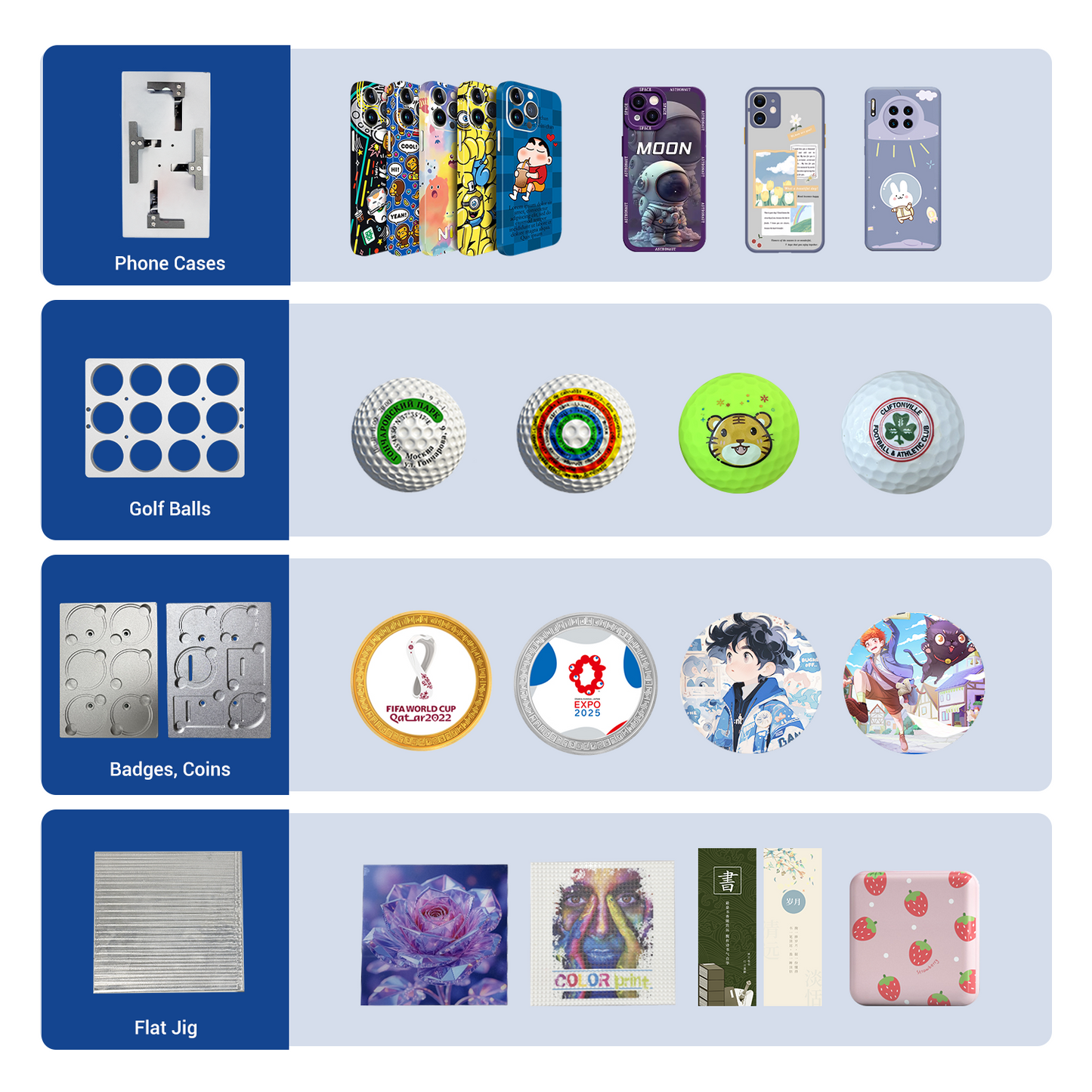 Free Shipping Inkit Smart UV Printer with Replaceable Jigs Print on Phone Cases, Golf Balls, Badges & Coins