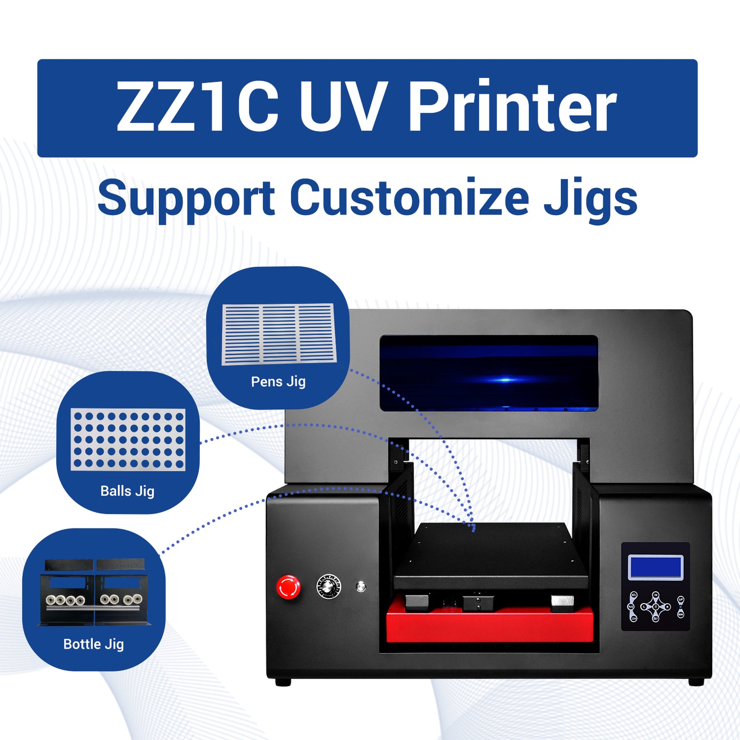 Inkit Free Shipping ZZ1C 3360 UV Printer Single Print Head for Bottle,Acrylic,Metal