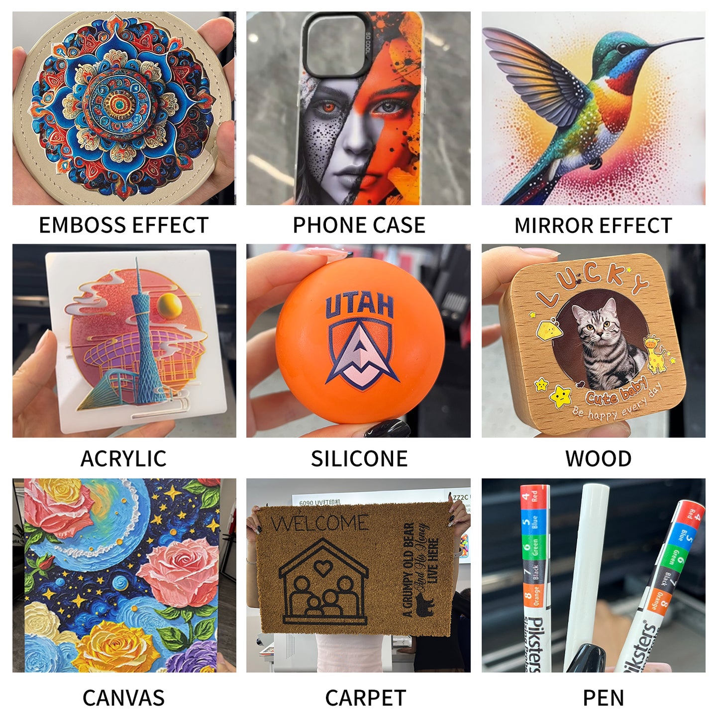 Inkit ZZ2C 3360 UV Printer CMYKW+V Dual Epson Head for Bottle Phone Case PVC Card